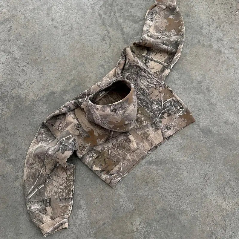 Cropped Camo Hoodie